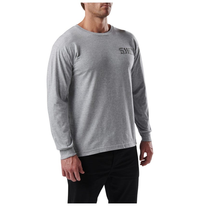 5.11 Tactical STAY SHARP Long Sleeve TEE - Heather Grey