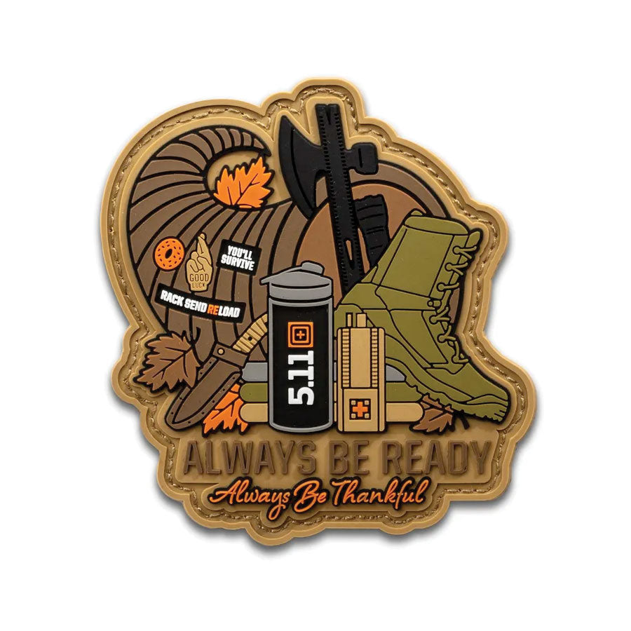 5.11 Tactical Always Be Thankful Patch-Morale Patches-5.11 Tactical-Khaki-TacSource