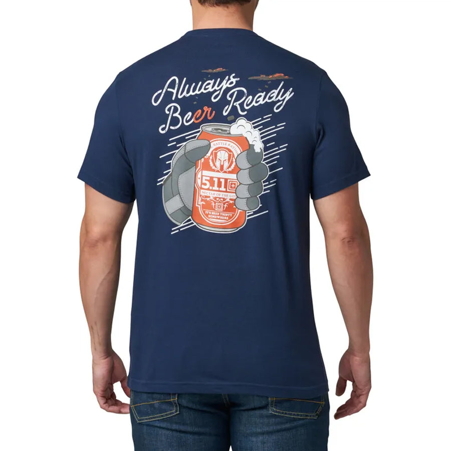 5.11 Tactical ALWAYS BEER READY TEE-T-Shirt-5.11 Tactical-Pacific Navy-Large-TacSource