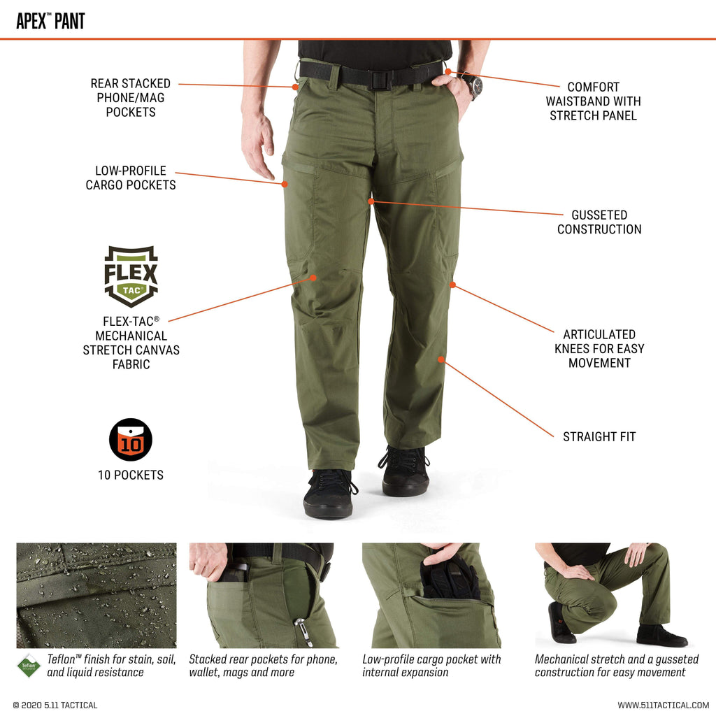 5.11 Tactical Apex Pant - Volcanic-Men's Pants-5.11 Tactical-TacSource