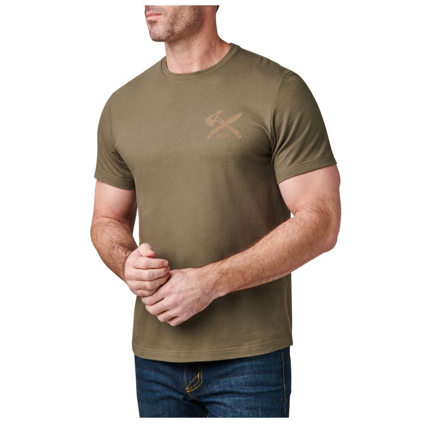 5.11 Tactical CHOOSE WISELY TEE - Ranger Green-Shirts-5.11 Tactical-TacSource