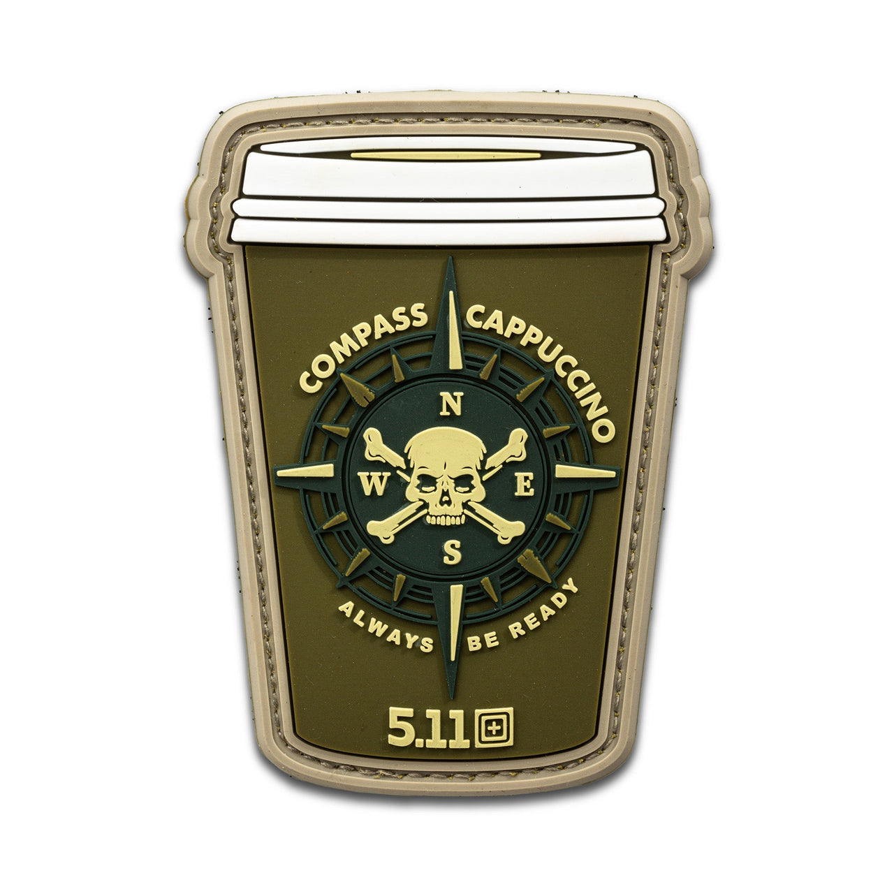 5.11 Tactical Compass Cappuccino Patch-Morale Patches-5.11 Tactical-TacSource