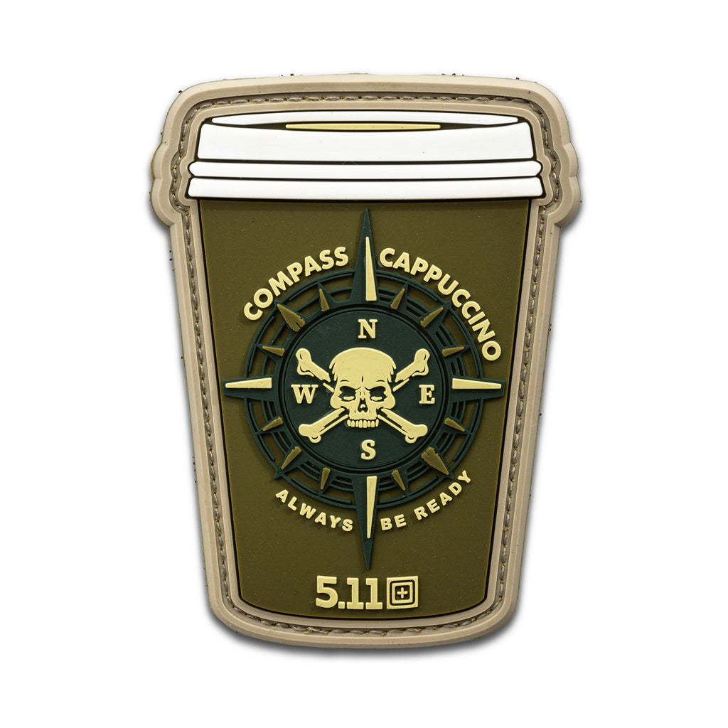 5.11 Tactical Compass Cappuccino Patch-Morale Patches-5.11 Tactical-TacSource