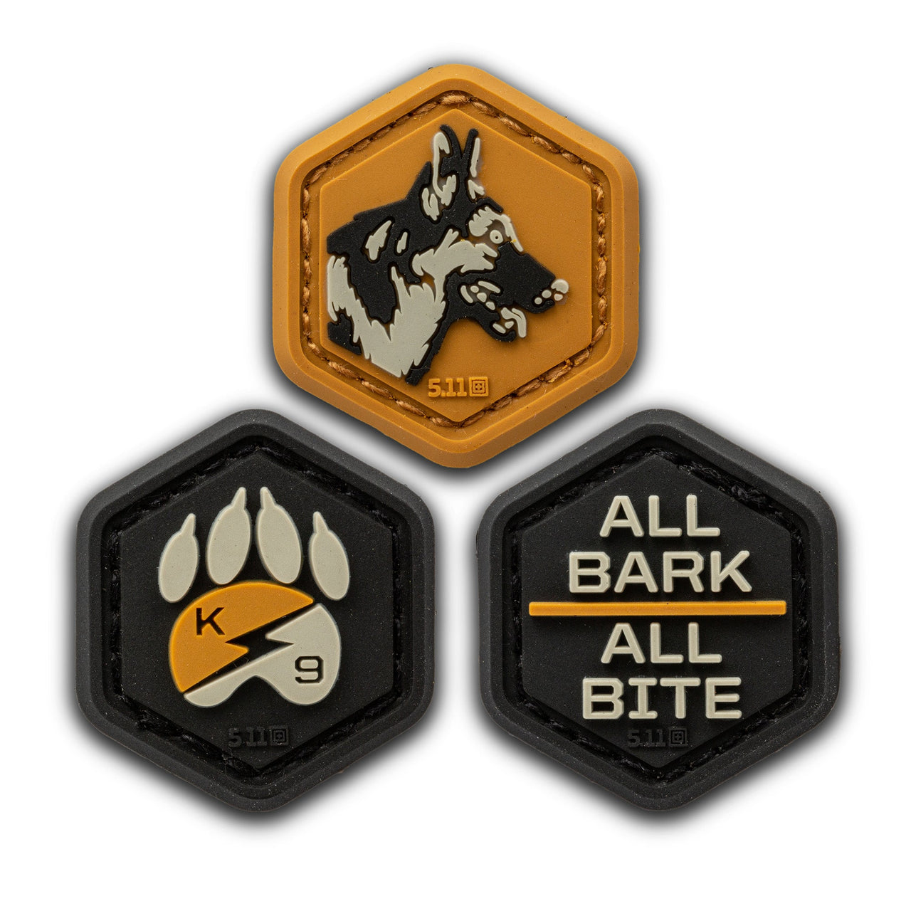 5.11 Tactical K9 Hex Patch Old Gold-Morale Patches-5.11 Tactical-TacSource