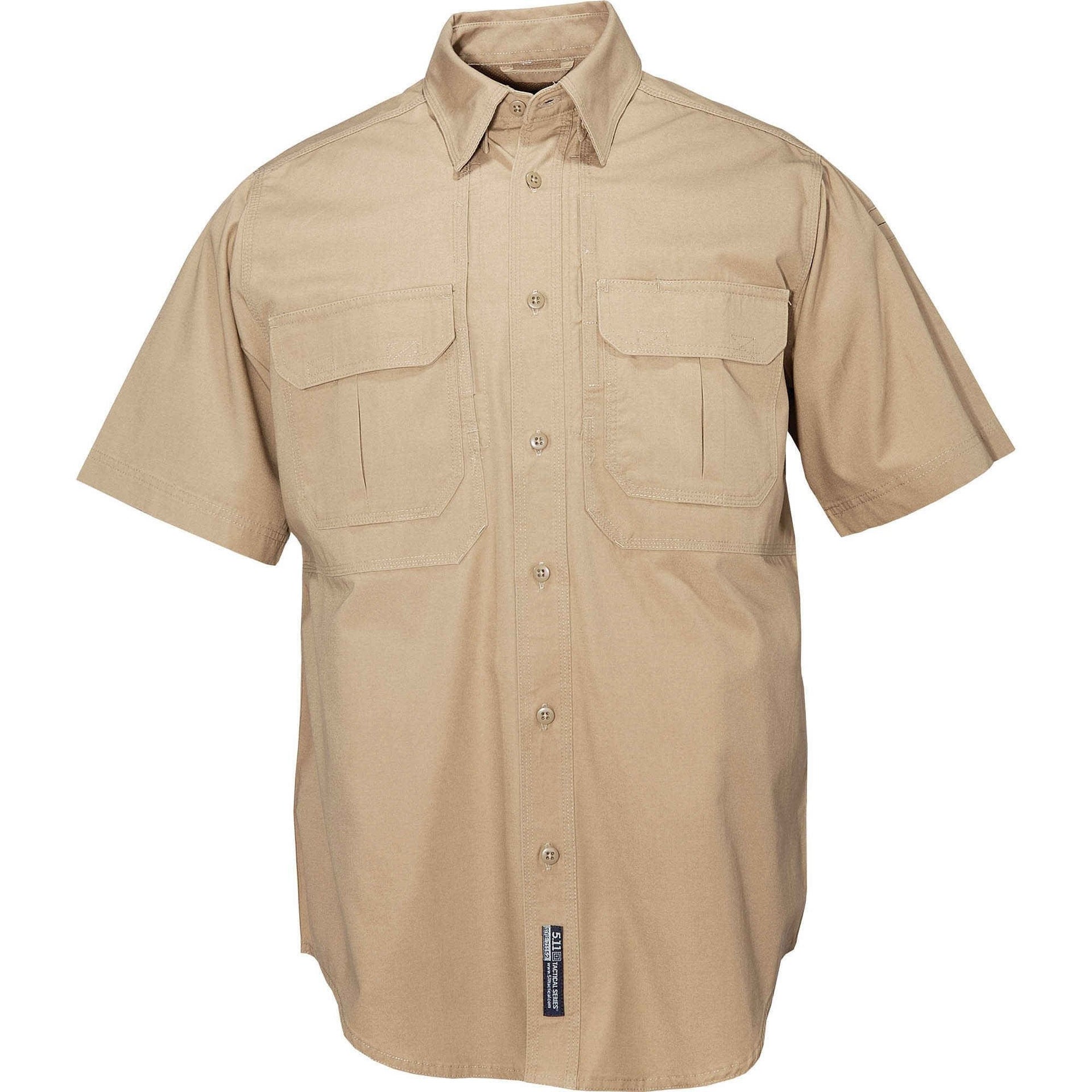 5.11 Tactical Men's Short Sleeve Tactical Shirt-Short Sleeves-5.11 Tactical-Coyote-Extra Small-TacSource