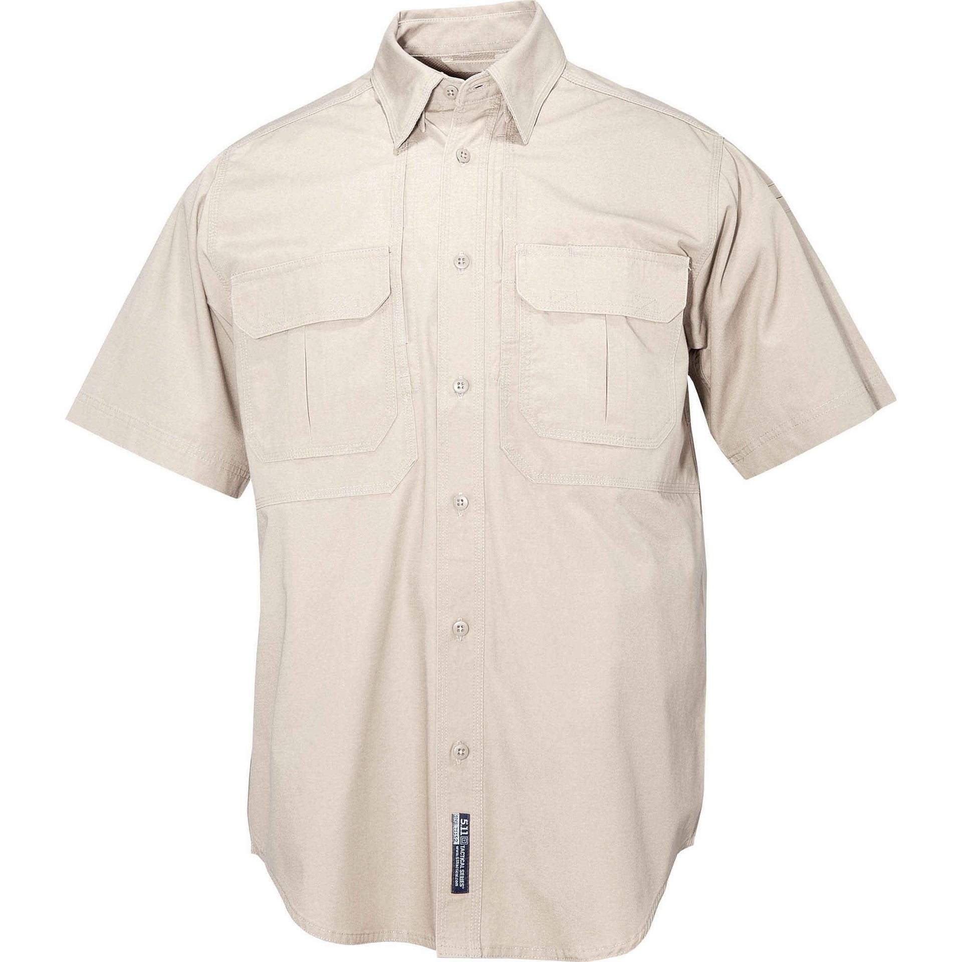 5.11 Tactical Men's Short Sleeve Tactical Shirt-Short Sleeves-5.11 Tactical-Khaki-Extra Small-TacSource