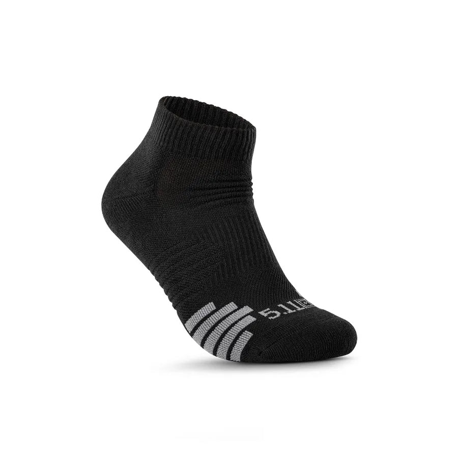 5.11 Tactical PT-R Plus Ankle Socks (3-Pack)-Socks-5.11 Tactical-Black-Small-TacSource