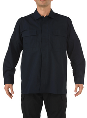 5.11 Tactical Ripstop TDU Long Sleeve Shirt-Long Sleeves-5.11 Tactical-Dark Navy-3XL-Regular-TacSource