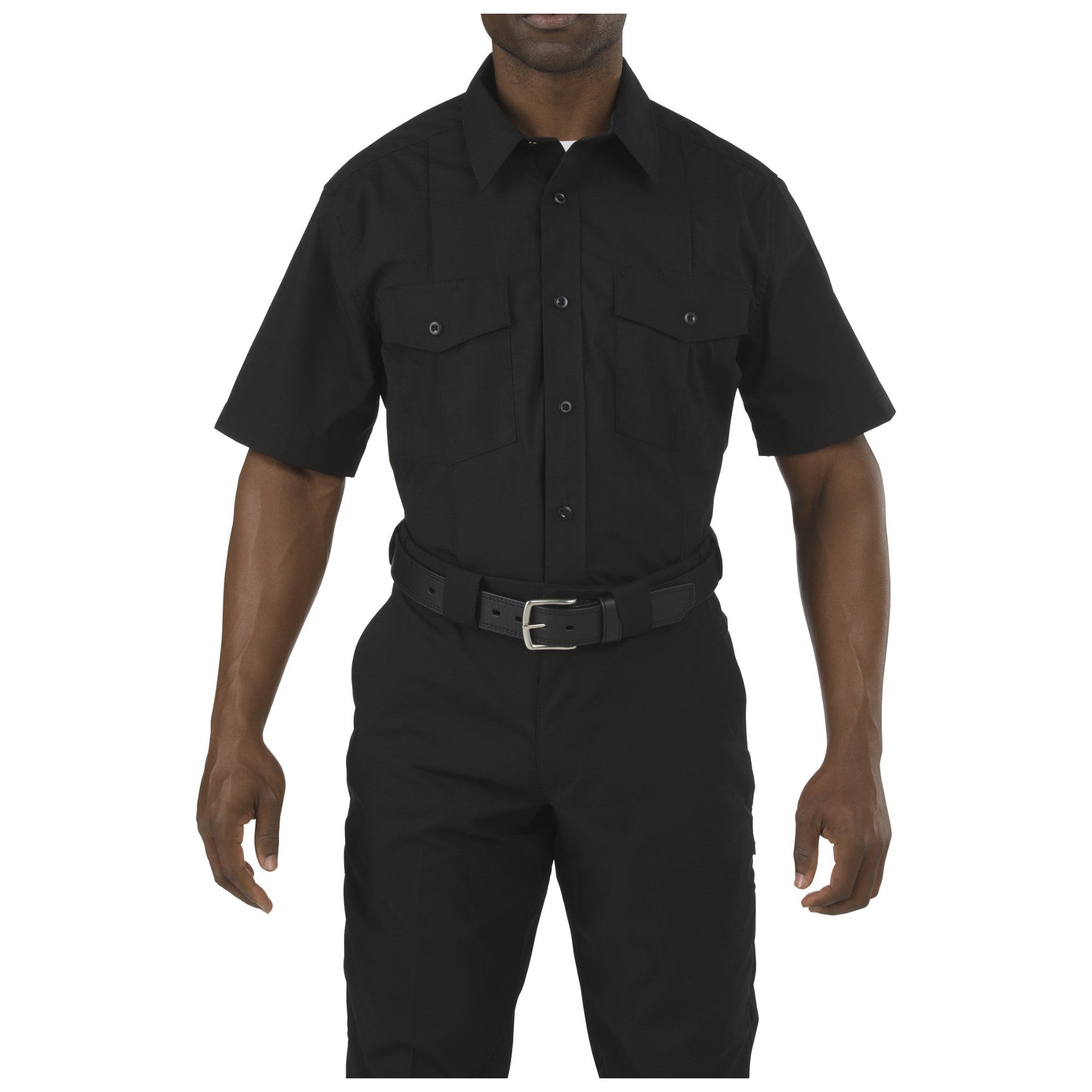 5.11 Tactical Stryke Class A PDU Short Sleeve Shirt-Short Sleeves-5.11 Tactical-Black-3XL-TacSource