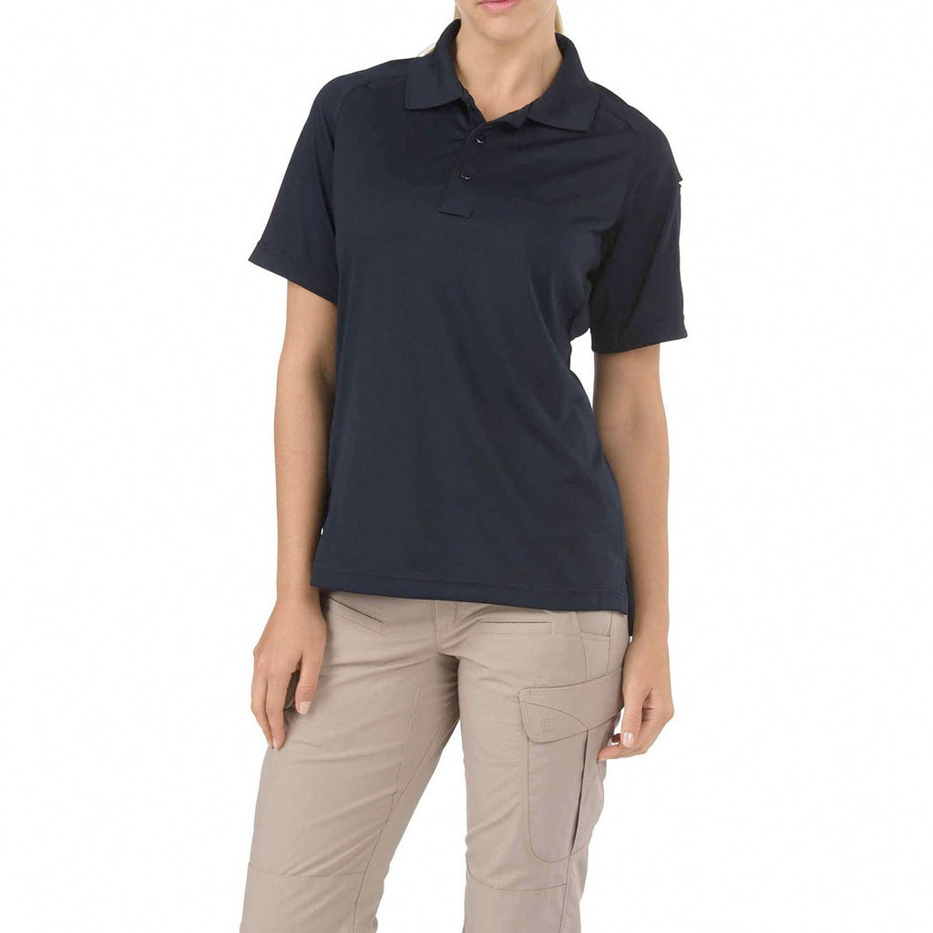 5.11 Tactical Womens Performance Short Sleeve Polo-Polos-5.11 Tactical-Dark Navy-Small-TacSource