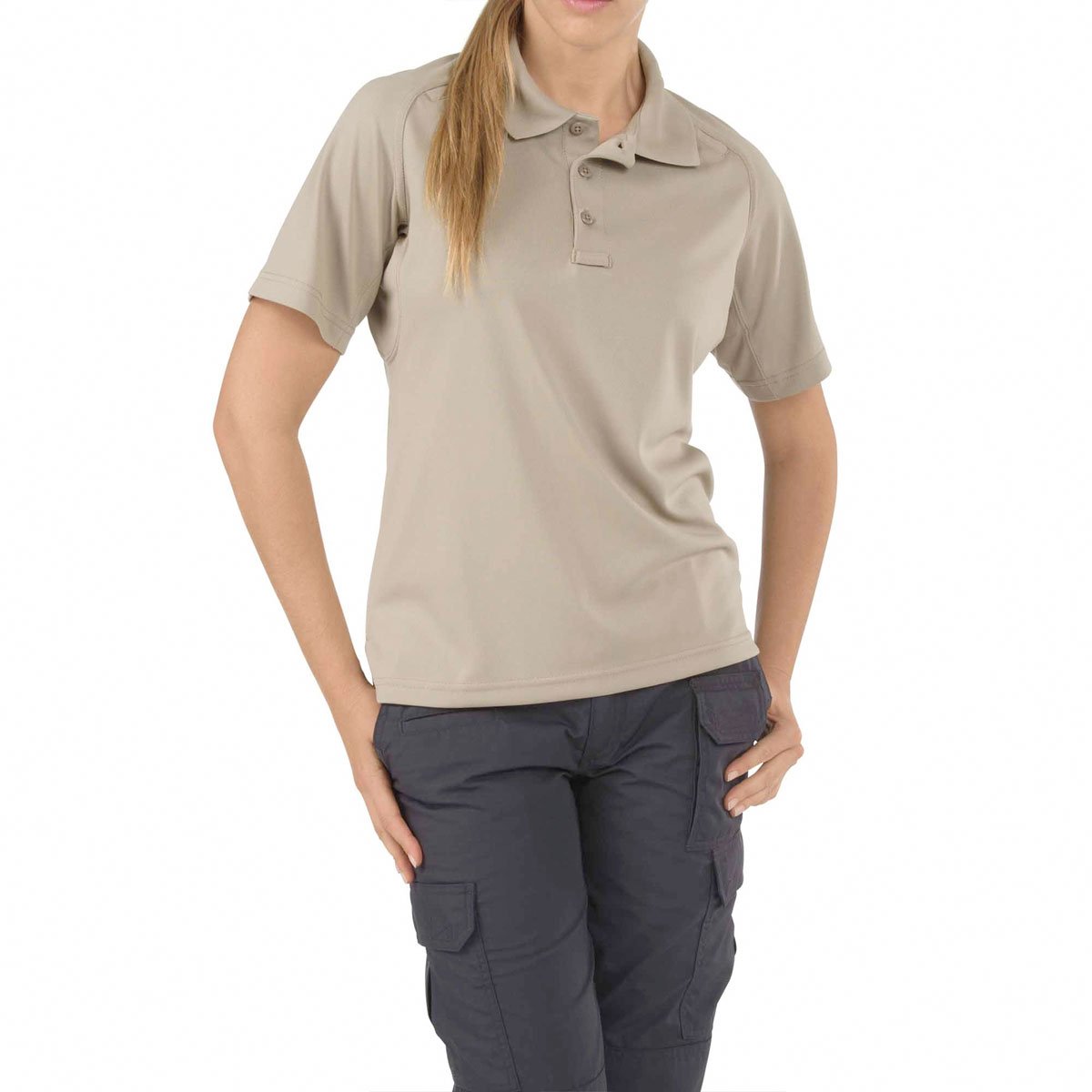 5.11 Tactical Womens Performance Short Sleeve Polo-Polos-5.11 Tactical-Silver Tan-Medium-TacSource