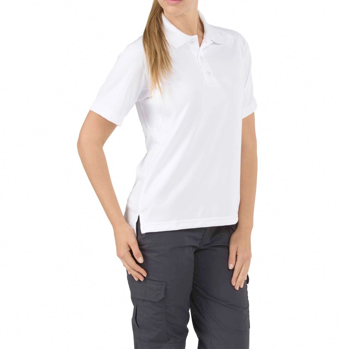 5.11 Tactical Womens Performance Short Sleeve Polo-Polos-5.11 Tactical-White-Small-TacSource