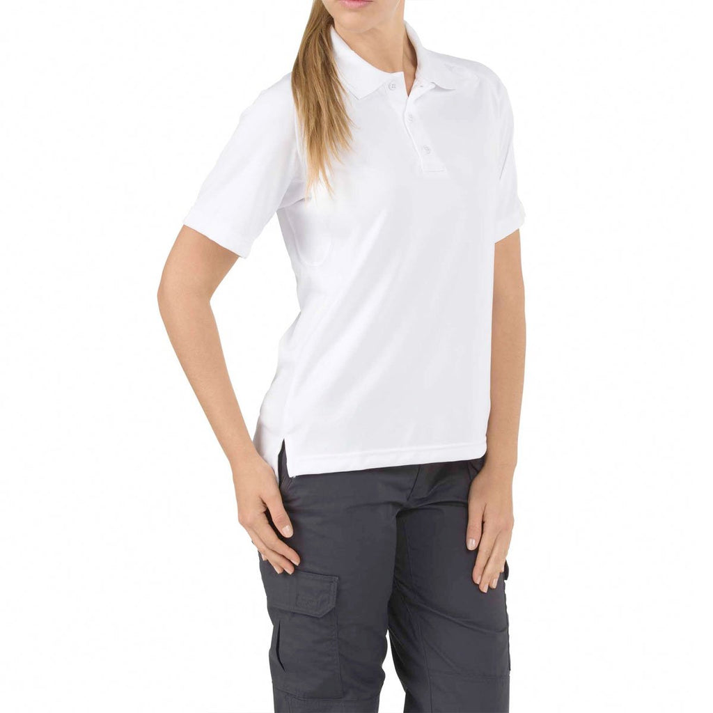 5.11 Tactical Womens Performance Short Sleeve Polo-Polos-5.11 Tactical-White-Small-TacSource