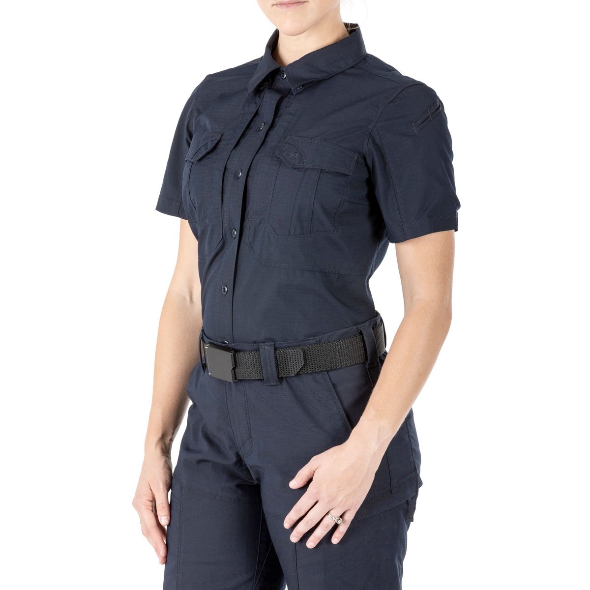 5.11 Tactical Womens Stryke Short Sleeve Shirt Dark Navy-Short Sleeves-5.11 Tactical-TacSource