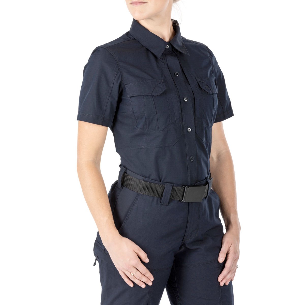 5.11 Tactical Womens Stryke Short Sleeve Shirt Dark Navy-Short Sleeves-5.11 Tactical-TacSource