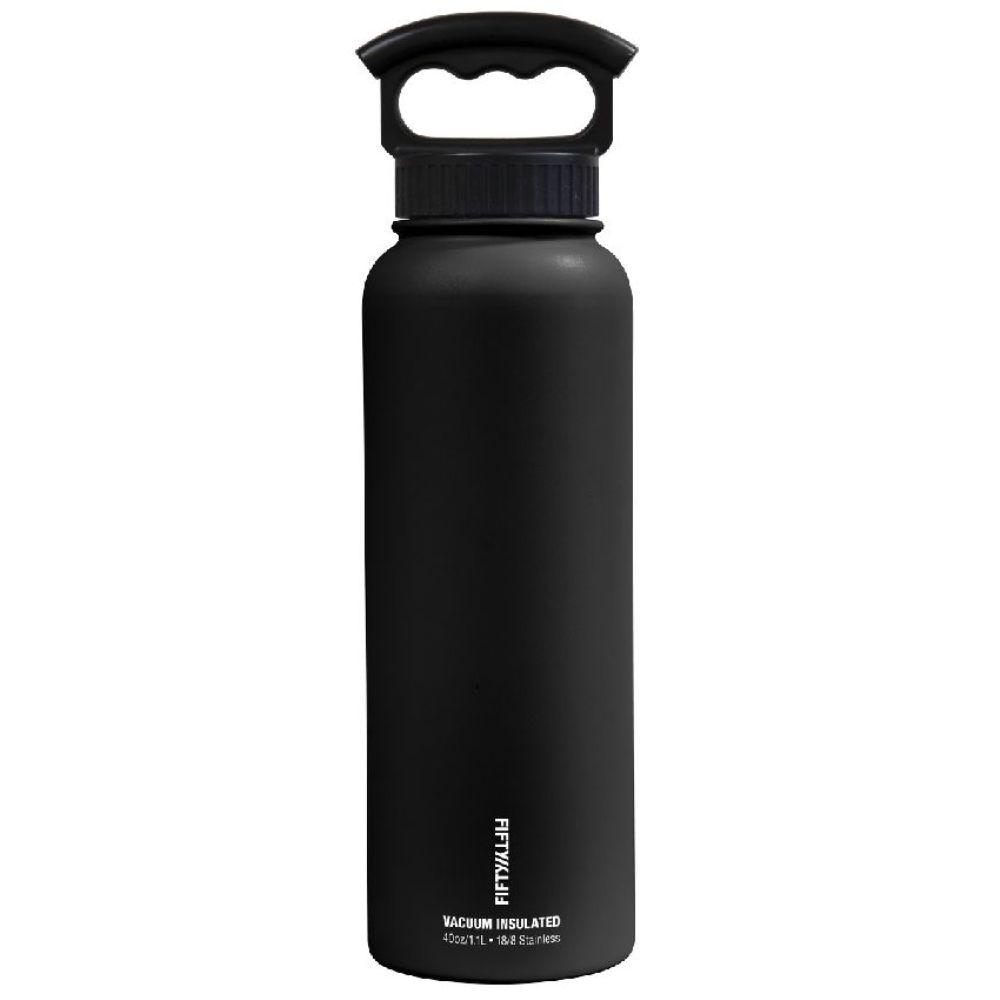 Fifty Fifty 40oz Wide Mouth 3 Finger Lid Vacuum Insulated Bottle