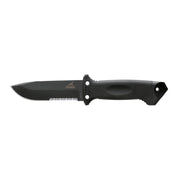 Gerber LMF II Infantry Serrated Fixed Knife Black-Knives-Gerber-TacSource