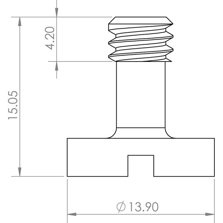 Hazard 4 1/4"-20 Knurled Slotted Camera Mount Screw-Accessories-Hazard 4-TacSource