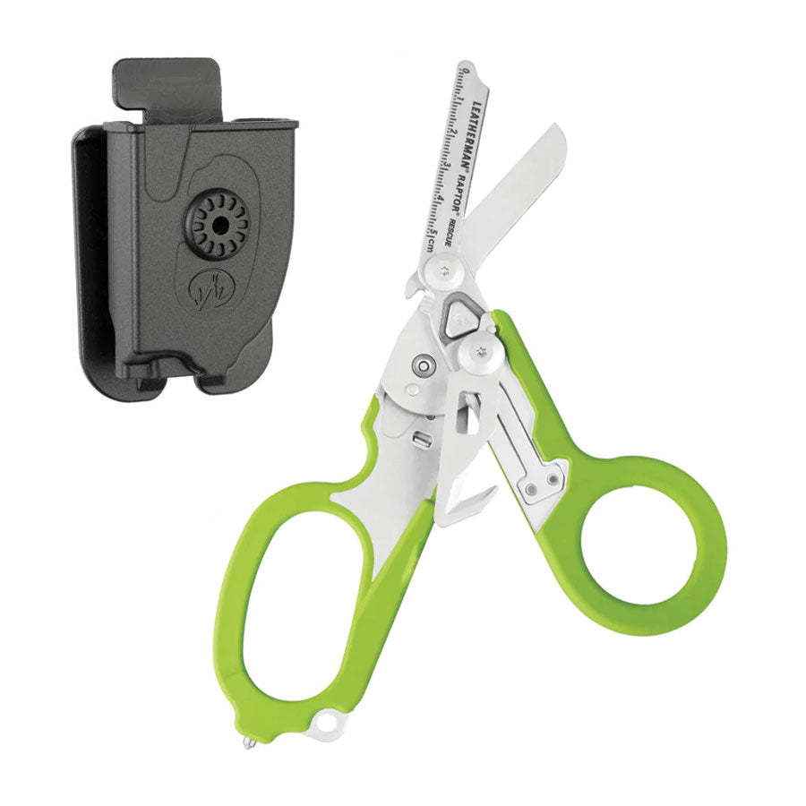 Leatherman Raptor Rescue-Multi-Tools-Leatherman-Green / Stainless Steel-Molle Holster-TacSource