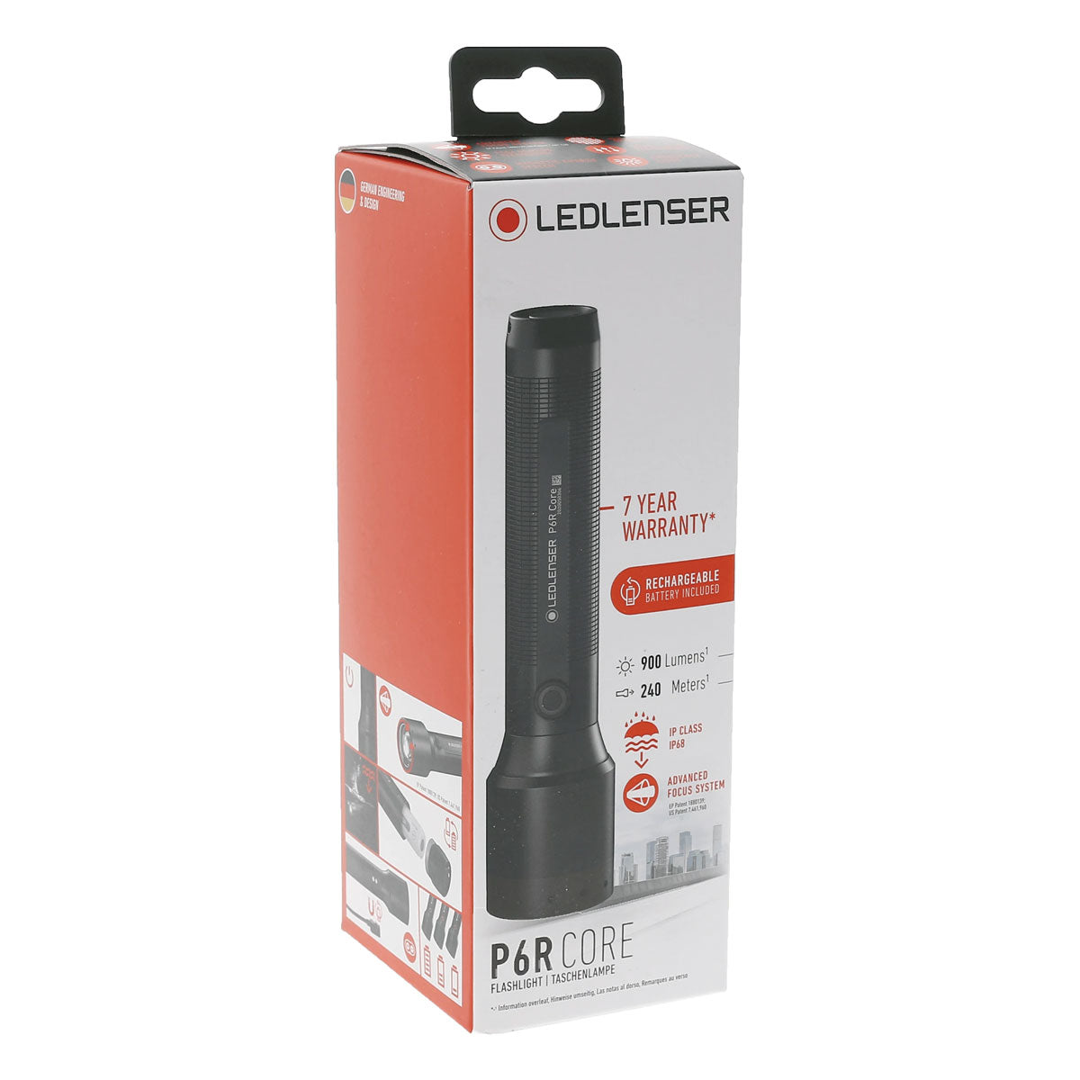 Ledlenser P6R Core Rechargeable Torch with Box-Flashlights and Lighting-Ledlenser-TacSource