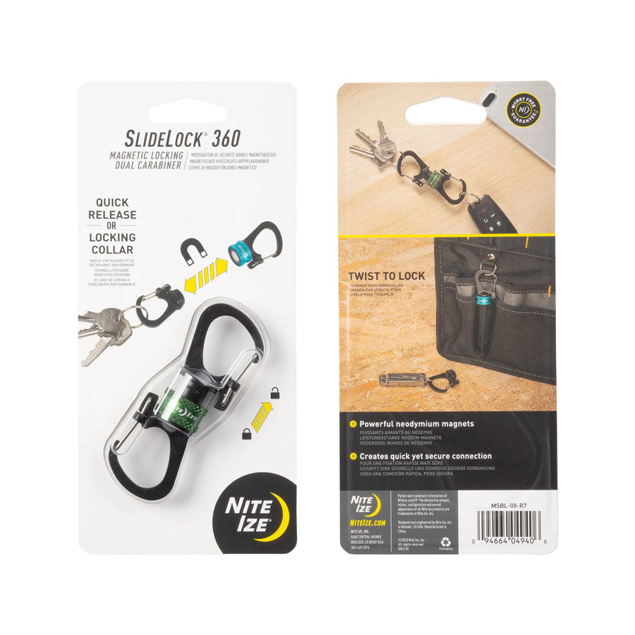 Nite Ize SlideLock 360° Magnetic Locking Carabiner Olive-Outdoor and Survival-Nite-Ize-TacSource