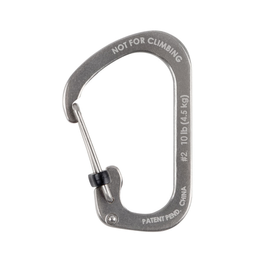 Nite Ize SlideLock Carabiner Stainless Steel #2-Outdoor and Survival-Nite-Ize-Stainless-TacSource