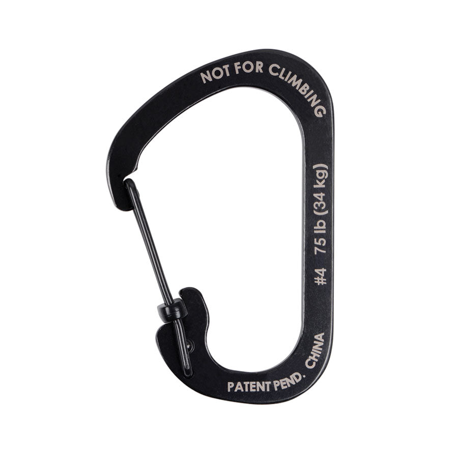 Nite Ize SlideLock Carabiner Stainless Steel #4-Outdoor and Survival-Nite-Ize-Black-TacSource