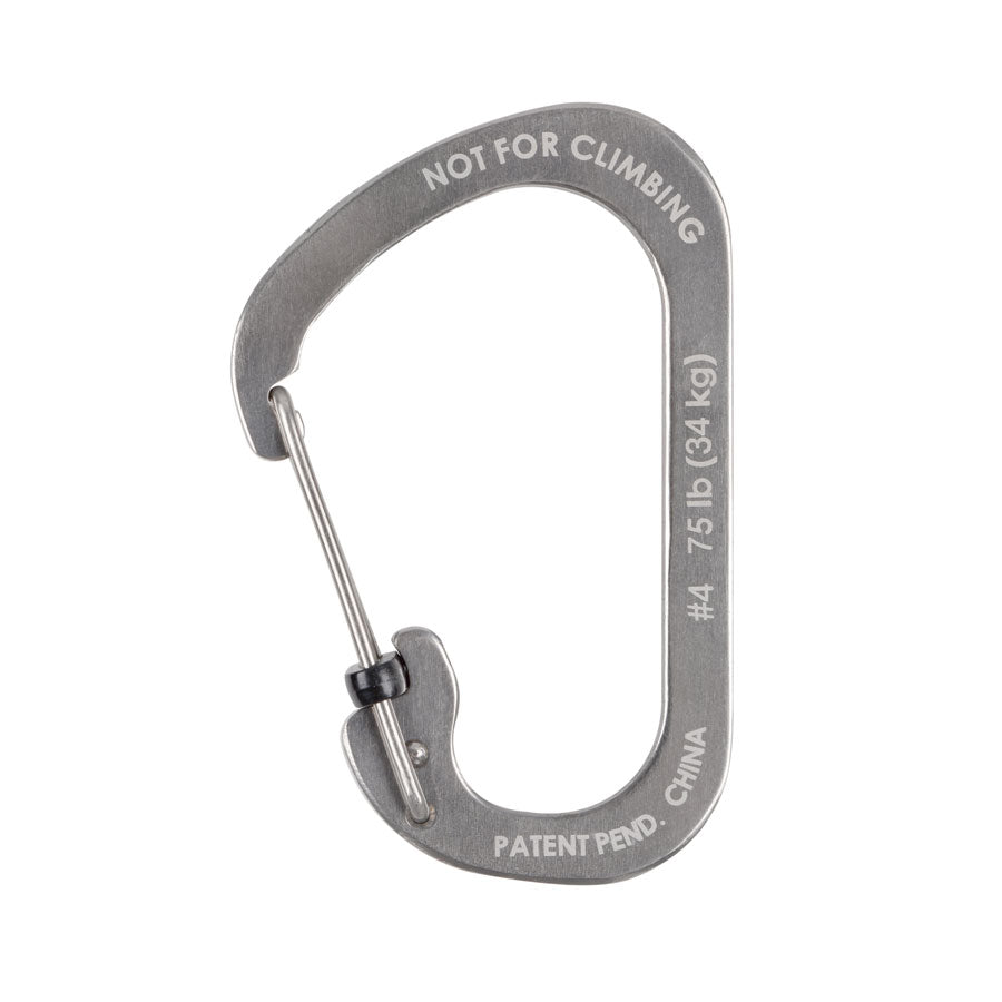 Nite Ize SlideLock Carabiner Stainless Steel #4-Outdoor and Survival-Nite-Ize-Stainless-TacSource