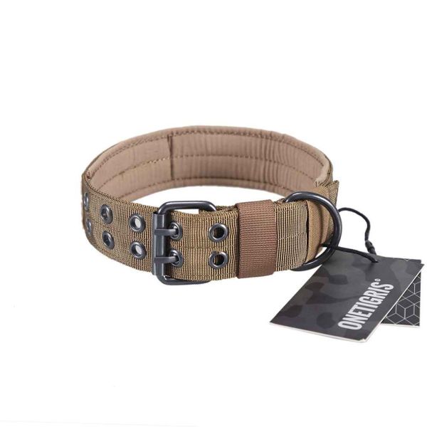 ONETIGRIS Dog Collar 02-Accessories-ONETIGRIS-Coyote Brown-Medium-TacSource