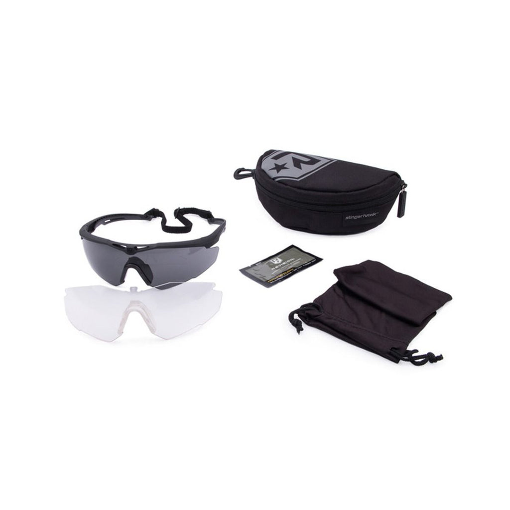 Revision StingerHawk Eyewear 2 Lens Kit - Smoke and Clear Kit with Case-Eyewear-Revision Military-TacSource