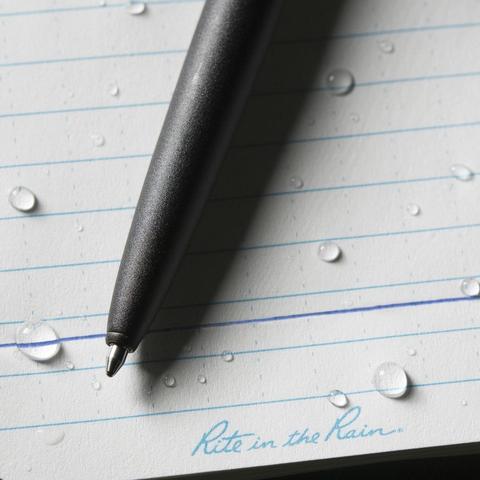 Rite in the Rain All Weather Clicker Metal Pen No. 97 Matte Black-Pens, Notebooks and Stationery-Rite in the Rain-TacSource