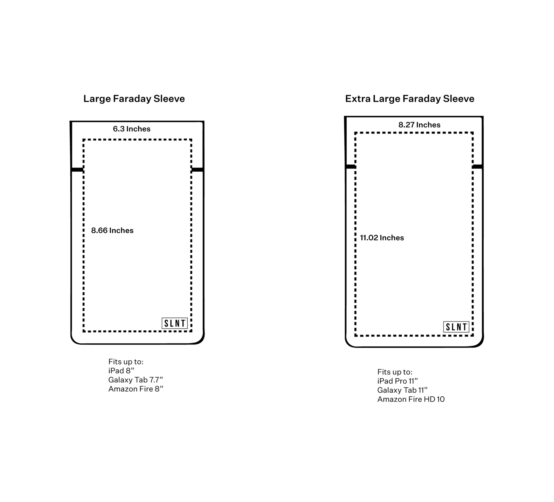 SLNT Utility Faraday Sleeves for Tablets Weatherproof Nylon Black-Accessories-SLNT-TacSource