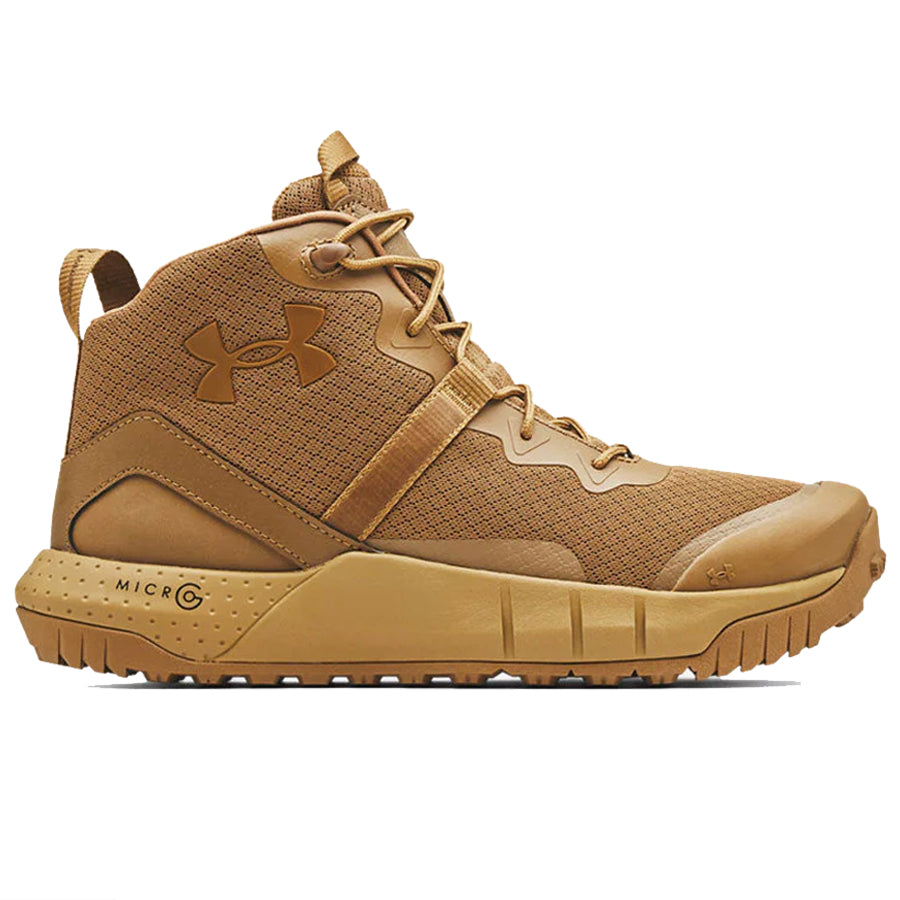 Under Armour Men's Micro G Valsetz Mid Tactical Boots Coyote Brown-Footwear-Under Armour-TacSource